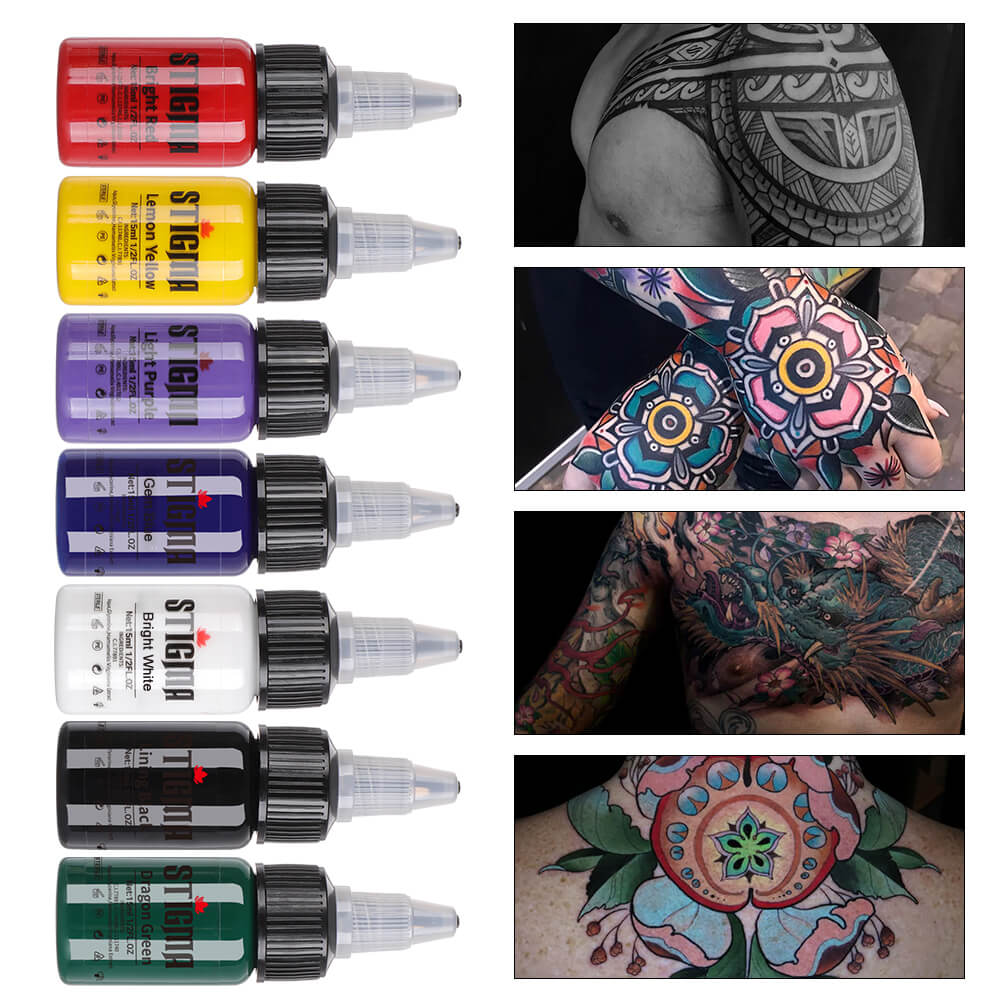 Tattoo Ink Color Set 7 PCS 15ml Stigma